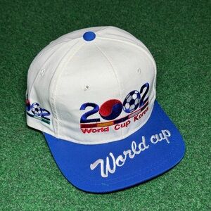 Vintage Y2K FIFA World Cup Soccer SnapBack Hat, 2002 Korea Futbol 90s
